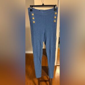 Balmain Blue Knit Pants